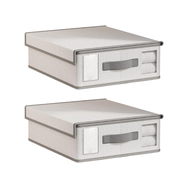 Дышащий Нетканый Материал Контейнер для Постельного Белья Органайзер для Постельного Белья С Пылезащитной Крышкой И Прозрачным Окном