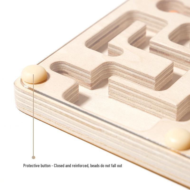 Wooden Palm-Sized Balance Maze: Children's Concentration & Coordination Toy