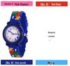 Детские мультяшные кварцевые часы: 3D ремешок, Круглый корпус, Водонепроницаемый, Простой дизайн
