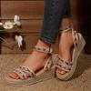 Мода 2025 Лето Женские Сандалии на Платформе Женские Удобные Клинья Высокие Каблуки Туфли Летняя Обувь Размер