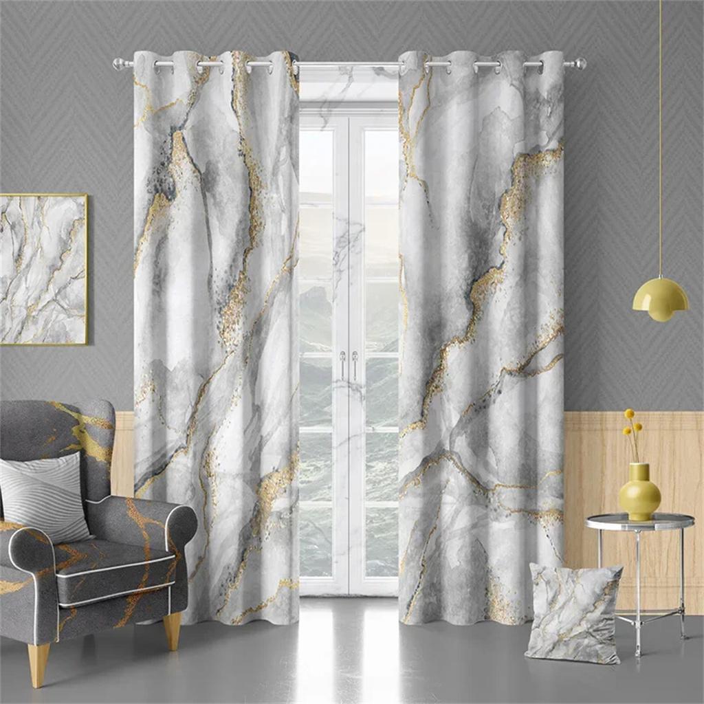 Роскошный мраморный черный золотой синий текстура занавес современный абстрактный стиль искусства для дома гостиная спальня балкон декор занавески