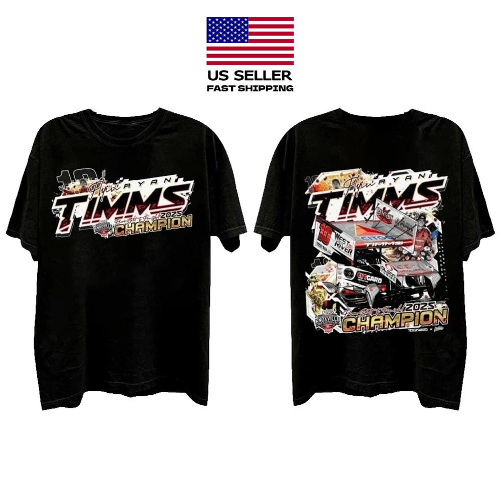 Новая одежда Райан Тиммс 2025 Knoxville Nationals Чемпионская Футболка Унисекс