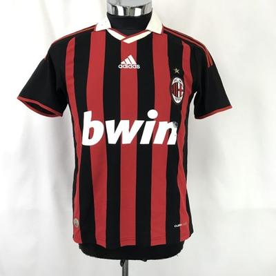 adidas Футбольная форма Серии А Милан 2008-2010 Мужская XS-S Черно-красная(ИСПОЛЬЗОВАЛ)