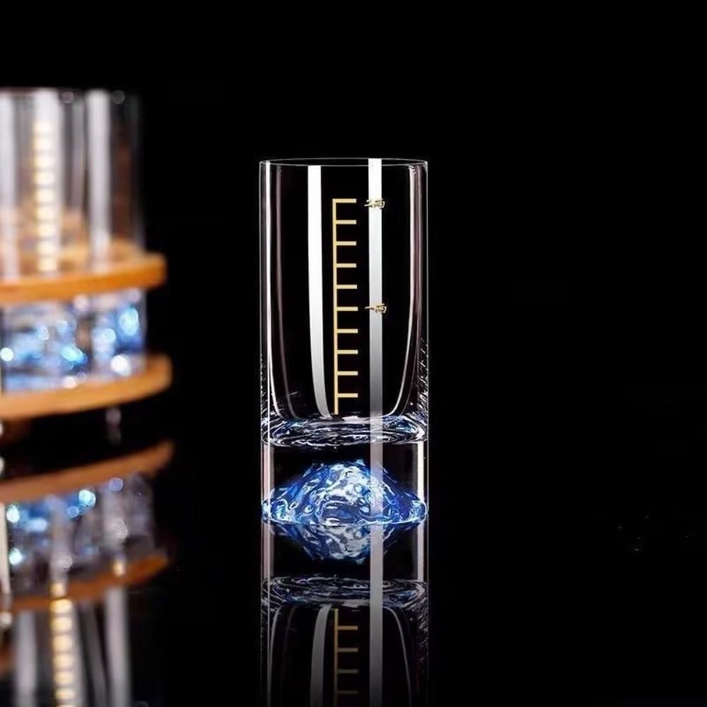 6 ШТУК/НАБОР Инструмент для бара Прозрачный стопка Утолщенное дно Стакан Декоративный стакан для водки Со шкалой Стакан для крепких напитков Китайский алкоголь