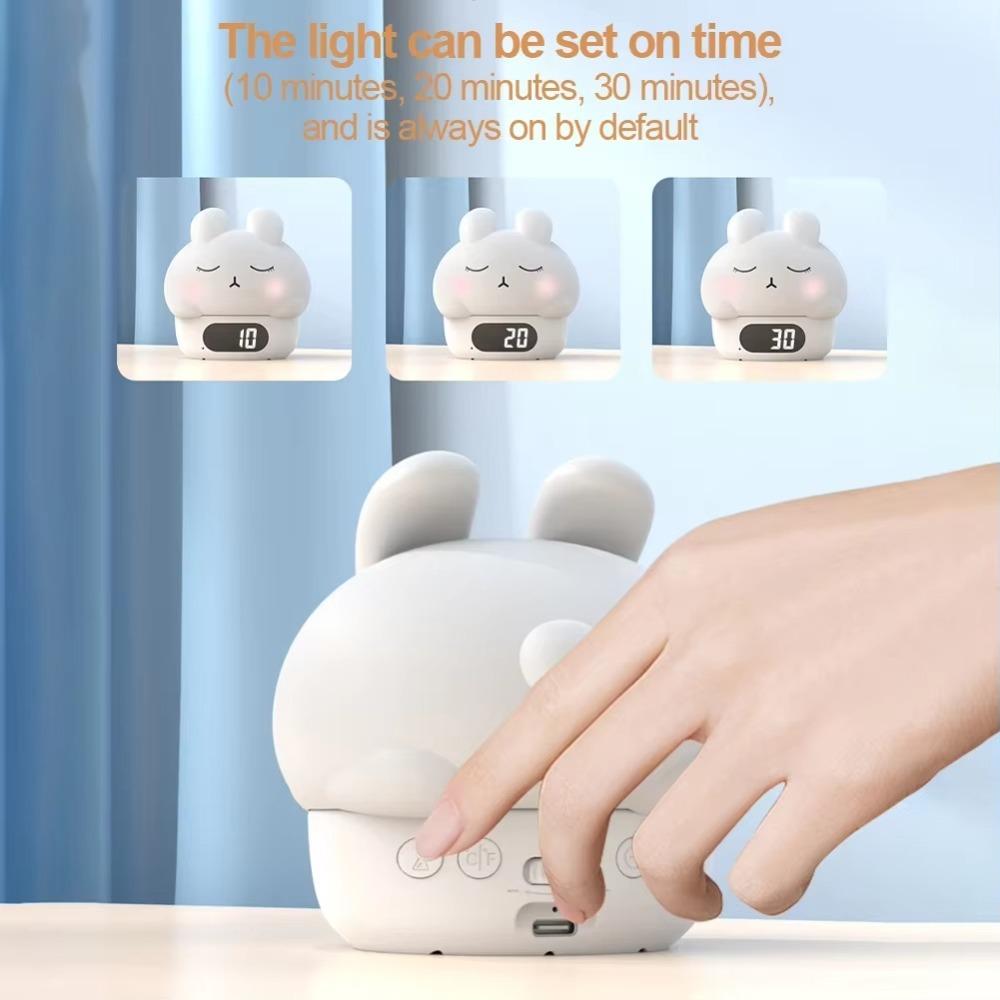 Цифровой будильник с переключаемым цветом, силиконовые хлопающие огни, новый милый ночник, дом