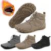 Winter Trekking Snow Boots Warm Fur Lined Snow Boots Barefoot Boots Outdoor Water Resistant Ankle Booties Men Women Hiking Boots