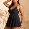Plus Size Swimsuit Women Tankini Black Big Large Chubby Summer Swimdress Bikini Beachwear Swimwear Mujer 2025 Bathing Suit 4XL