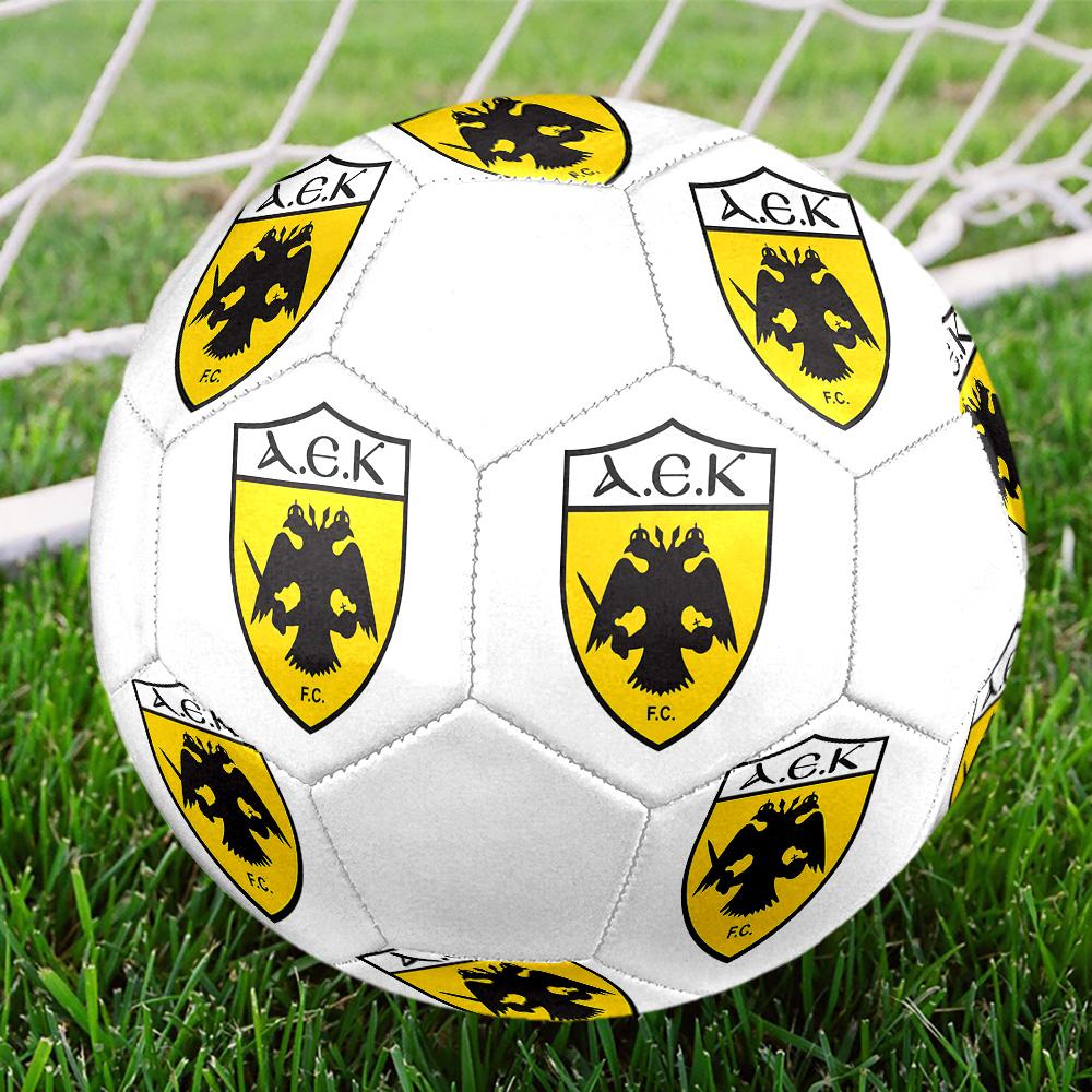 1PC AEK Athens club size 5 soccer ball PrahaIndoor Soccer Ball Colorful All Ages Machine Stitched PVC Competition Ready Durable High-Bounce
