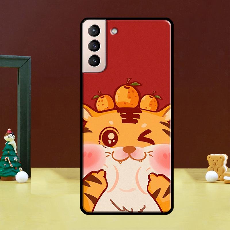 Забавный Мультяшный Тигр Чехол для Телефона Для Samsung Galaxy S24 Ultra S20 S21 S22 S23 S25 Ultra S24 FE S9 S10 Plus Чехол