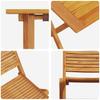 Folding Bistro Set 3 pcs Brown Solid Acacia Wood
