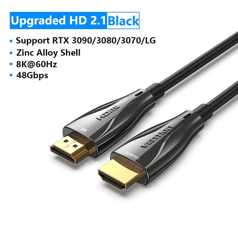 Vention 8K Fiber Optic HDMI Cable 48Gbps HDMI 2.1 Cable 8K@60Hz HDR eARC HDMI Cord Compatible with RTX 3090 LG Samsung Sony TV
