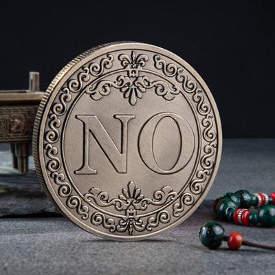 EDC Ретро ДА НЕТ Тиснение буквы Памятная монета Коллекция искусств для принятия решений