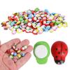 300Pcs Wooden Ladybugs Landscape Simulation Tiny Crafts Scrapbooking DIY Decoration Accessories