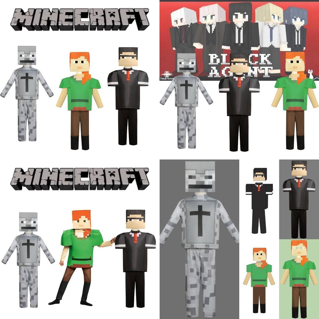 Minecraft Детский Прочный Полиэстер Костюм Алекса Косплей Игровой Сценический Костюм Для Хэллоуина Рождества Реквизит