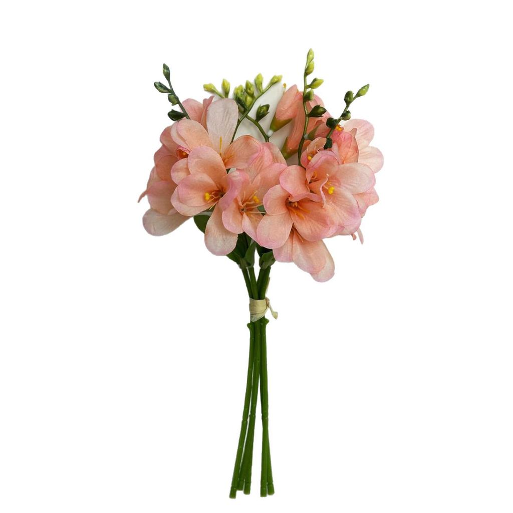 Искусственный букет из фрезии и хосты для домашнего декора и свадеб