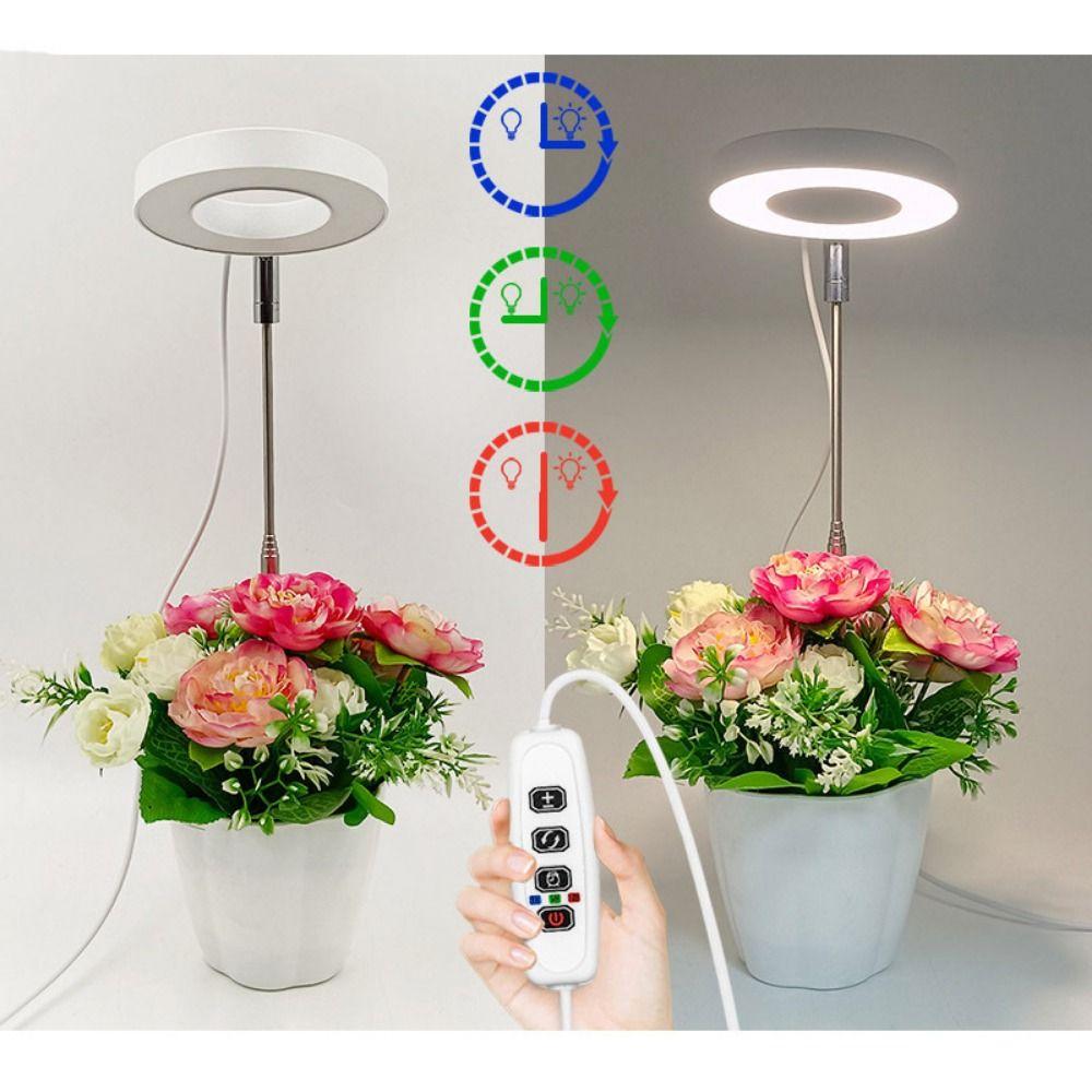 Регулируемая по высоте лампа для выращивания растений с основанием 1/2/3/4 головки потолочная кольцевая лампа для выращивания растений Главная