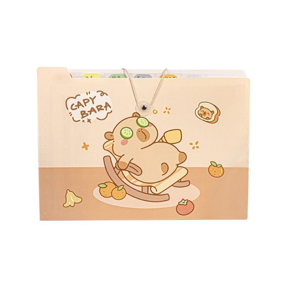 Папка для хранения тестовых документов Capybara, сумка для документов с мультяшным рисунком, новый портфель