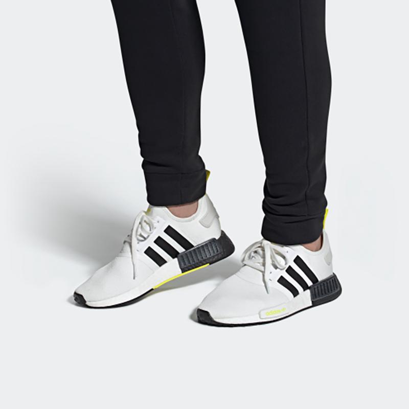 Adidas NMD_R1 Stlt Primeknit 'White Black Bright Yellow' FV2549