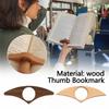 Закладка-держатель для страниц книги с большим пальцем для чтения одной рукой, деревянная, для любителей книг/студентов