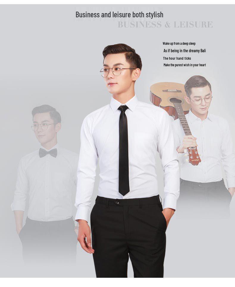 Мужская рубашка с длинным рукавом Golden Shield, белая в полоску, свободного кроя, деловая, формальная, на пуговицах