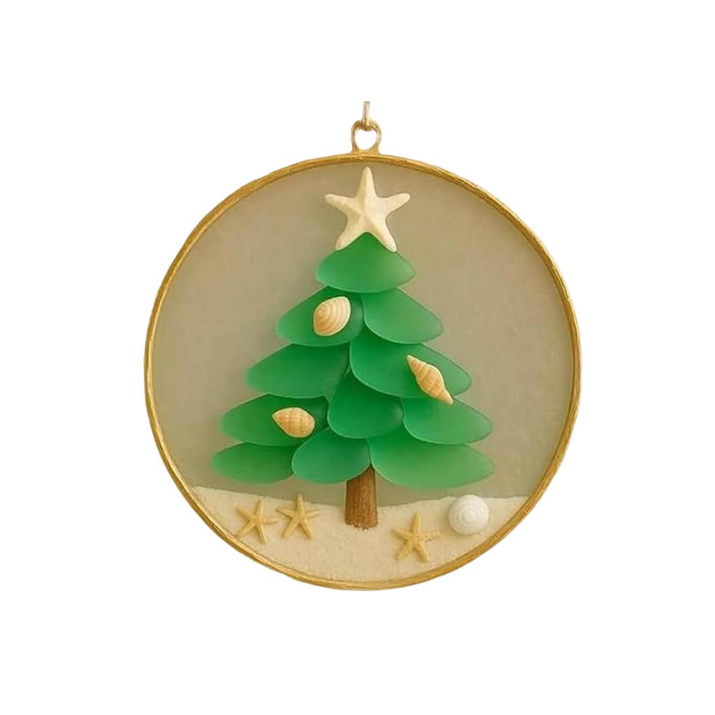 2D Acrylic Coastal Christmas Tree Decorations, Ocean-Themed Home Decor And Room Decorations