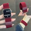 Плетеный ремешок для часов Apple Watch - мягкий нейлоновый симпатичный ремешок для часов с магнитной застежкой для iWatch S10/Ultra/9/8/7/6/5/4/3/2/1/SE 49 мм 46 мм 45 мм 44 мм 42 мм