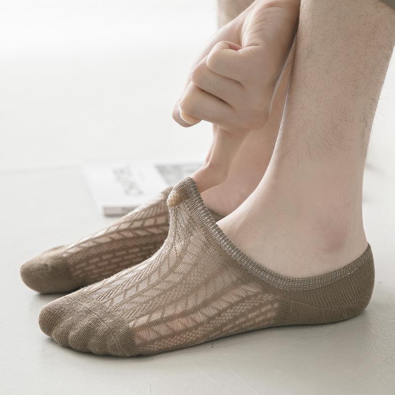 Летние дышащие влагоотводящие противоскользящие полые неглубокие невидимые носки мужские носки ювелирные аксессуары