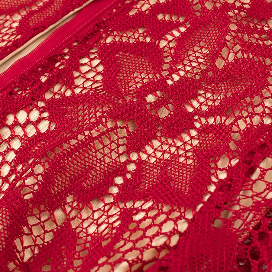 Европейское и американское сексуальное женское платье ципао с длинным рукавом, кружевное, с вырезами, приталенное