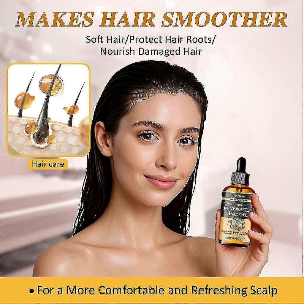 100% Pure Organics Onion Light Hair Oil, Split Ends Dry Scalp Treatment - Infused With Biotin Essential Oils For Strengthening, Soothing, Moisturi