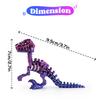 3D Printed Mini Dinosaur Skeleton Model Movable Joints Velociraptor Decor Office Desk Ornament Kids Gift Home Decoration