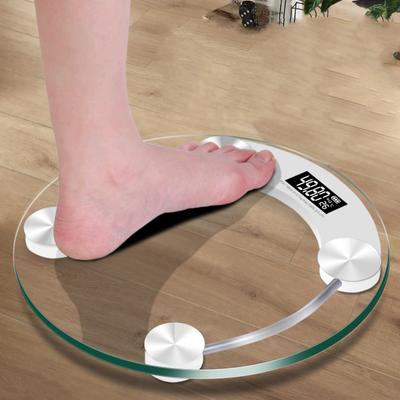 Круглые бытовые умные электронные весы для здоровья, весы для человеческого тела, стеклянные весы для взрослых