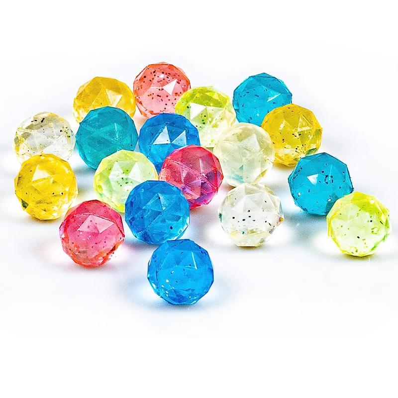 5 шт. Веселый Алмазный Прыгучий Мяч Радужного Цвета Детский Эластичный Резиновый Мяч Плавающий в Воде Каменная Игрушка-Твистер Подарок