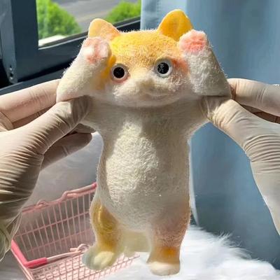 Милая мягкая игрушка-кошка Таба, 13 см, пушистая, липкая, реалистичная, снимает стресс, имитирует кошку, подарок для детей и взрослых.
