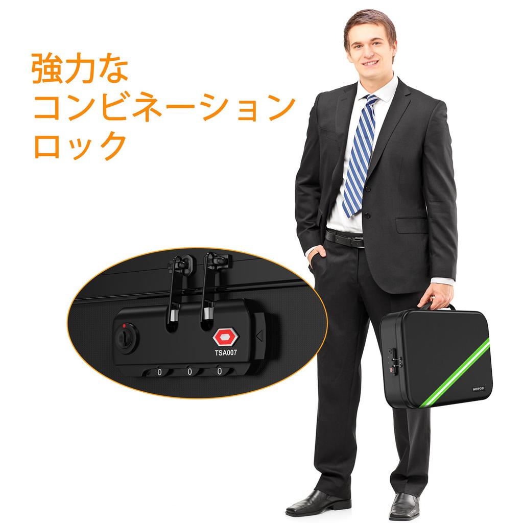 Noiposi Fireproof Document Waterproof and Fireproof Portable Home Travel Safe Storage Box for Legal Size Birth Black 2800°C Box, 38x28x11cm, Bag,