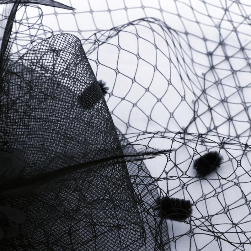 Элегантная шляпка-вуаль из сетки, заколка для волос, головной убор для женщин, удобный аксессуар для волос для свадеб, вечеринок, официальных мероприятий