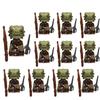 11pcs Medieval Dragon Knights Heavy Armor Bricks Assemble Action Figures Accessories Model