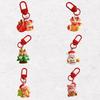 Cartoon Christmas Keychain Cute Santa Claus Christmas Tree Pendant Keyring Backpack Headphone Case Hanging Decoration Gifts
