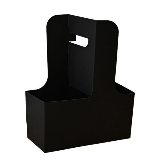 10 шт. одноразовых контейнеров для напитков на вынос, держатель для 2 или 4 стаканов из картона с ручкой, контейнер для горячих или холодных напитков для доставки еды на вынос