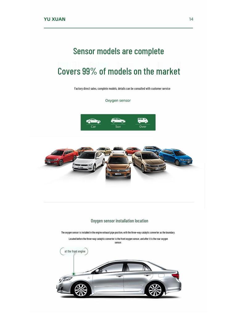 Передний и задний кислородные датчики для JAC Tongyue RS, Heyue, Binyue, Yueyue, Refine, Ruiying S5 и Heyue VVT