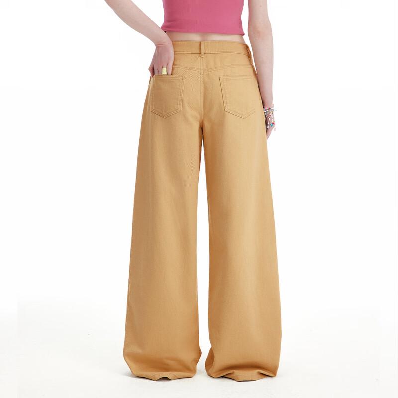 unifree American Style Loose Fit Wide Leg Casual Trousers