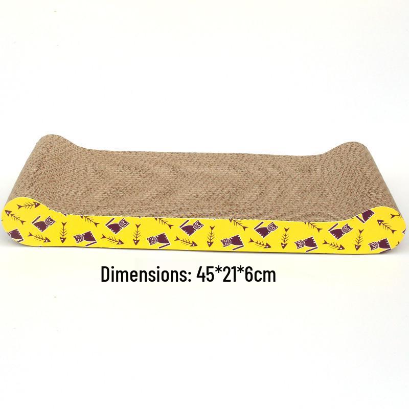 Corrugated Cardboard Cat Scratching Board with Catnip - Multi-Style Nail Sharpener and Toy