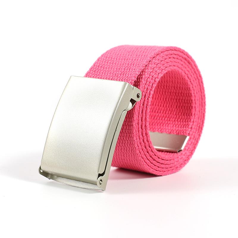 Унисекс Универсальный Ремень из Стропы с Пряжкой из Сплава - Без Отверстий, Конфетные Цвета, Простой и Универсальный Дизайн