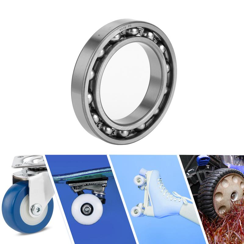 Motoforti 6019 & Deep Groove Ball Bearings P5 95x145x24mm Lubricated Bearings Open Type Silver Tone Scooter Skateboard Wheel