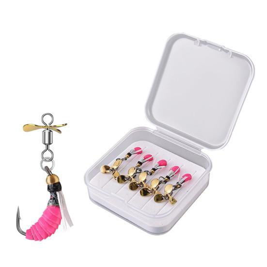 5 шт. Бионические рыболовные приманки с острым крючком, компактный дизайн, портативные, вращающиеся, для соленой и пресной воды, плавающие воблеры, приманки для нахлыстовой рыбалки