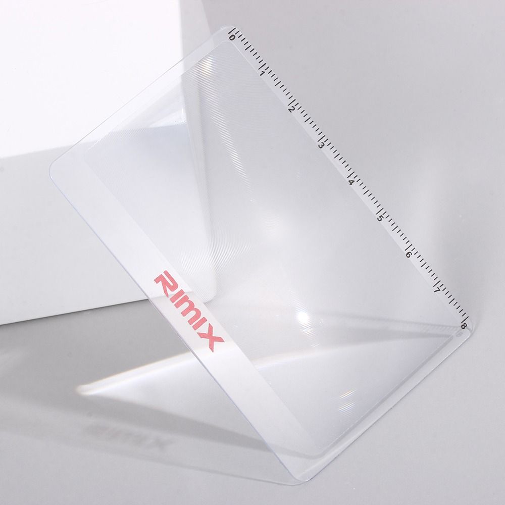 With Scale Hd Reading Mirror Card Magnifying Glass 3X Fresnel Lens Outdoor Fire Magnifying Glass