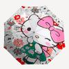 1pc Hello Kitty Floral Print Automatic Opening Folding Umbrella with 8-Rib Iron Frame - Perfect for Outdoor Use, Festive Gifts, Travel, Daily Use, and