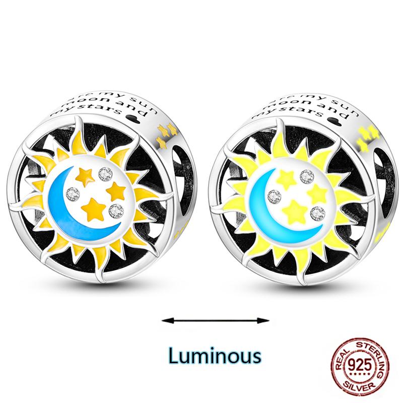 Shining Luminous Firefly Charms Copper Bulb Octopus Jellyfish Bee Fit Dangle Original Bracelets Glow Beads Women Diy Jewelry