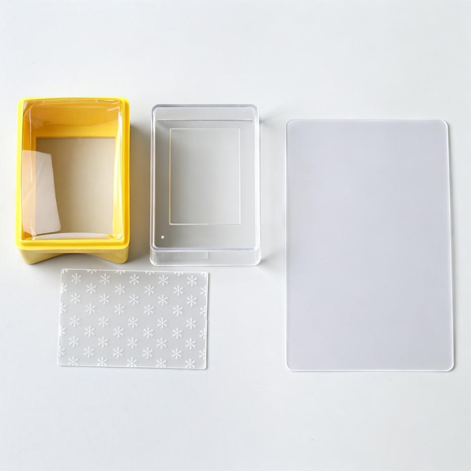 Xiaomi Pink Yellow Erasable Square Clear Nail Art Silicone Stamper with Scraper Soft Nail Transfer Stamping Tool Manicure Supplies
