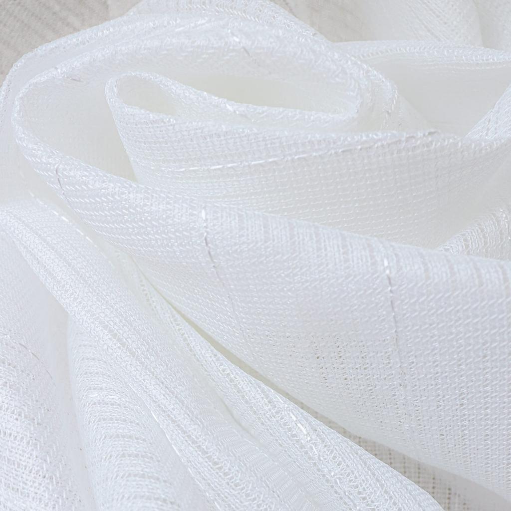 Набор из 2 зеркальных кружевных штор с УФ-непрозрачностью для дневного времени, полосатые, 100 см шириной х 88 см, с защитой штор, видимостью, рисунком, длинные, предварительно установленные