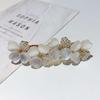 Zinc Zinc Alloy Ponytail Holder Flower Pearl Girl Spring Clip Korean Style Hairpin Women Hair Clip Headdress